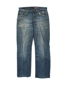 ROY ROGERS Mens Straight Jeans W33 L30 Blue BT03 - Foto 1 di 3
