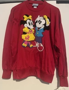 Sudadera Roja Nueva Con Etiquetas Sunday Comics Disney Mickey Minnie Años 80 90 Talla M - Imagen 1 de 10