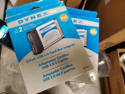 2x Dynex 2 port USB 2.0 card bus adapter Model DX-UC202 - Image 1 of 2