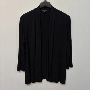 Eileen Fisher Women Open Cardigan Sweater Top Size XL X-Large Black D020 -22 - Picture 1 of 15