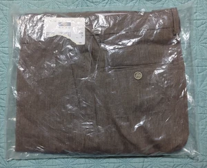 Nuevo con etiquetas Pantalones de vestir Joseph Abboud Heritage Nova Fides mezcla de lino arena talla 34 dobladillo crudo - Imagen 1 de 3