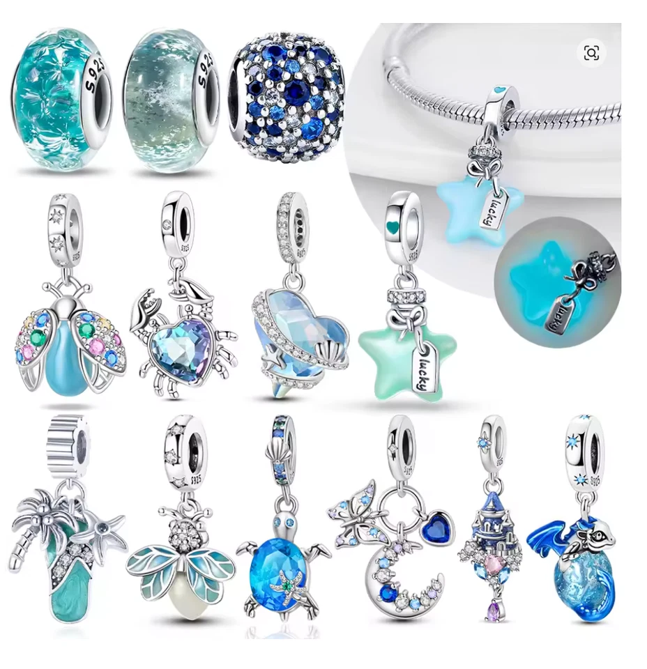 💝 Charms Anhänger Liebe Herz Pfote Damen Geschenk Armband | 925 Sterling Silber - Bild 1 von 1