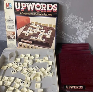 Vintage Upwords 3 Dimensional Word Board Game 1983 By MB Games Complete - Picture 1 of 7