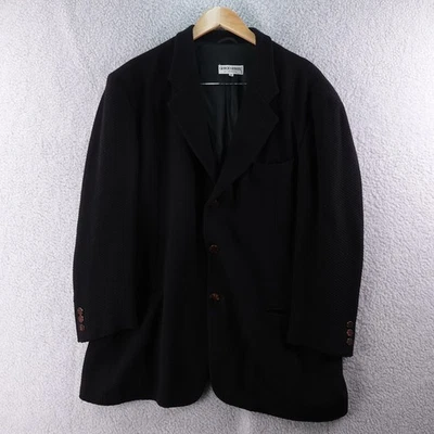 Chaqueta Blazer Giorgio Armani Le Collezioni Negra Texturizada Pata de Gallo Talla 46 Foto 1 de 4