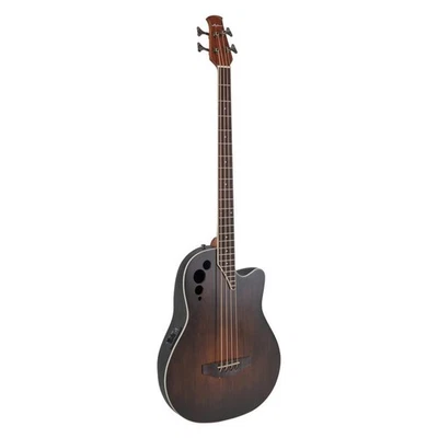 Ovation Applause Acoustic Electric Bass Guitar Cutaway, Honeyburst Satin - Image 1 of 3