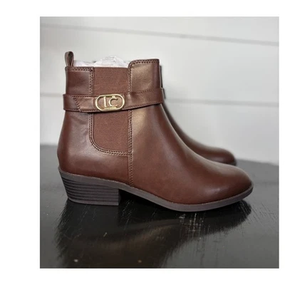 Botines de tacón marrón Liz Claiborne Roff para mujer 7,5 M nuevos sin etiquetas  Foto 1 de 4