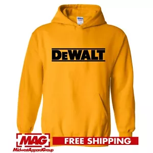 SUDADERA CON CAPUCHA DEWALT DORADA Herramienta Sudadera Garaje Piezas Automóvil Herramientas Taladro - Imagen 1 de 3