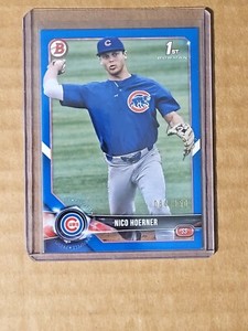 2018 Bowman Draft Nico Hoerner Blue /150 Chicago Cubs 