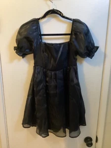 Girls NWOT "Thirty Thirty" black, puffy short sleeve dressy, dress. Size XS - Picture 1 of 2