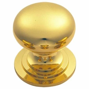 Carlisle Victorian Cupboard Knobs 38mm /pair- polished brass (M47C/BP) - Picture 1 of 3