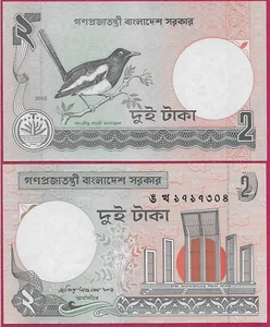 BANGLADESH 2 TAKA 2002 FIRMA SIN CIRCULAR: ZAKIR AHMED, SHAHEED MINAR, MARTYR'S MON - Imagen 1 de 1