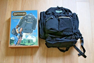 Mochila negra Outdoor Products H2O Explorer vintage hecha en EE. UU. RARA NUEVA Foto 1 de 4