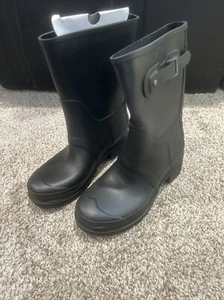 Hunter Black Original Rubber Matte Short Rain Boots Womens 8 - Picture 1 of 14