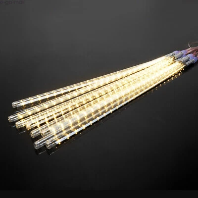 LED Meteor Shower Lights Outdoor New Year Falling Rain Drop String Light 3 Size - Image 1 of 4