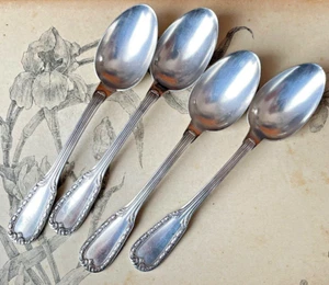 Ensemble de 4 cuillères à café en métal argenté - Boulenger - Picture 1 of 4