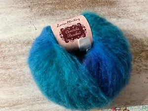 Louisa Harding AMITOLA BRUSHED Garn Mohair Watte 328 Yards Farbe 341 blau - Bild 1 von 3