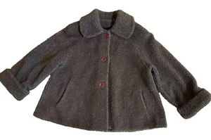 Chaqueta De Colección ORVIS Sherpa Polar Oso de Peluche Cuello 3 Botones M Hecha en EE. UU. - Imagen 1 de 12