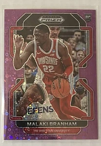 2022 Panini Prizm NBA Draft Picks Malaki Branham RC #63 Purple Disco /50 Spurs - Picture 1 of 2