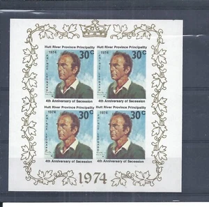 Hutt River stamps.  1974 4th Anniversary of Secession imperf sheet MNH (AR618) - Picture 1 of 2