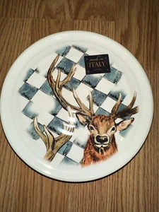 Made in Italy Ceramic Deer Serving Plate by CERAMICA CUORE New - Picture 1 of 2