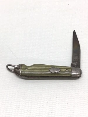 Vintage Imperial Prov USA Mini 1.5” Blade Keychain Knife Green 1950s 54 - Изображение 1 из 4