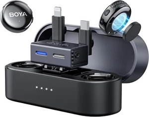 BOYA BOYALINK 3 Wireless Lavalier Mic for iPhone Android Camera PC 984ft - NIB - Picture 1 of 9