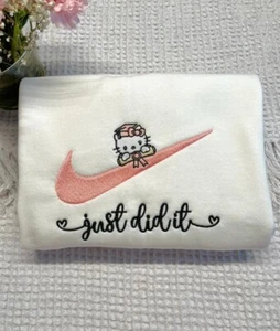 Hello Kitty Senior Just Did It Custom Embroidered Sweatshirt/Hoodie - Picture 1 of 3