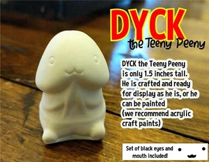 1.5" TeenyPeeny Dyck Lindo Divertido Pene Ecológico Pequeña Dibujos Animados Artesanal Arte Polla - Imagen 1 de 4