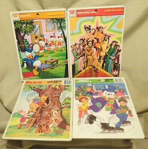 Vintage Lot of 14 Golden Frame Tray Puzzles DISNEY -POUND PUPPIES -ANIMAL & more - Picture 1 of 4