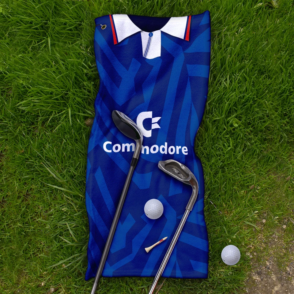 L&S PRINTS Chelsea 1992 Heimshirt Retro Fußball personalisiert Vintage Golftuch Clip