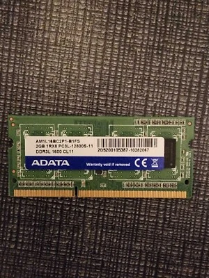 Acer E1-531 ADATA 2GB 1Rx8 PC3L-12800S SO-DIMM Memory RAM AM1L16BC2P1-B1FS - Image 1 of 2