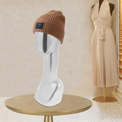 TBVECHI Silber Tischpuppe Kopf, Schaufensterpuppe Kopf für Perücken, Hüte Anzeige