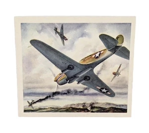 Tarjeta Curtiss "Warhawk" P-40 Pursuit 1942 Coca Cola America's Fighting Planes - Imagen 1 de 2