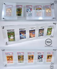 5-Slot Graded Card/Booster Pack Premium Wall Mounted Display Case (also stands!)