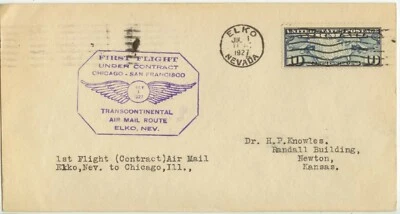 July 1 1927 Elko Nevada First Flight - Image 1 of 2