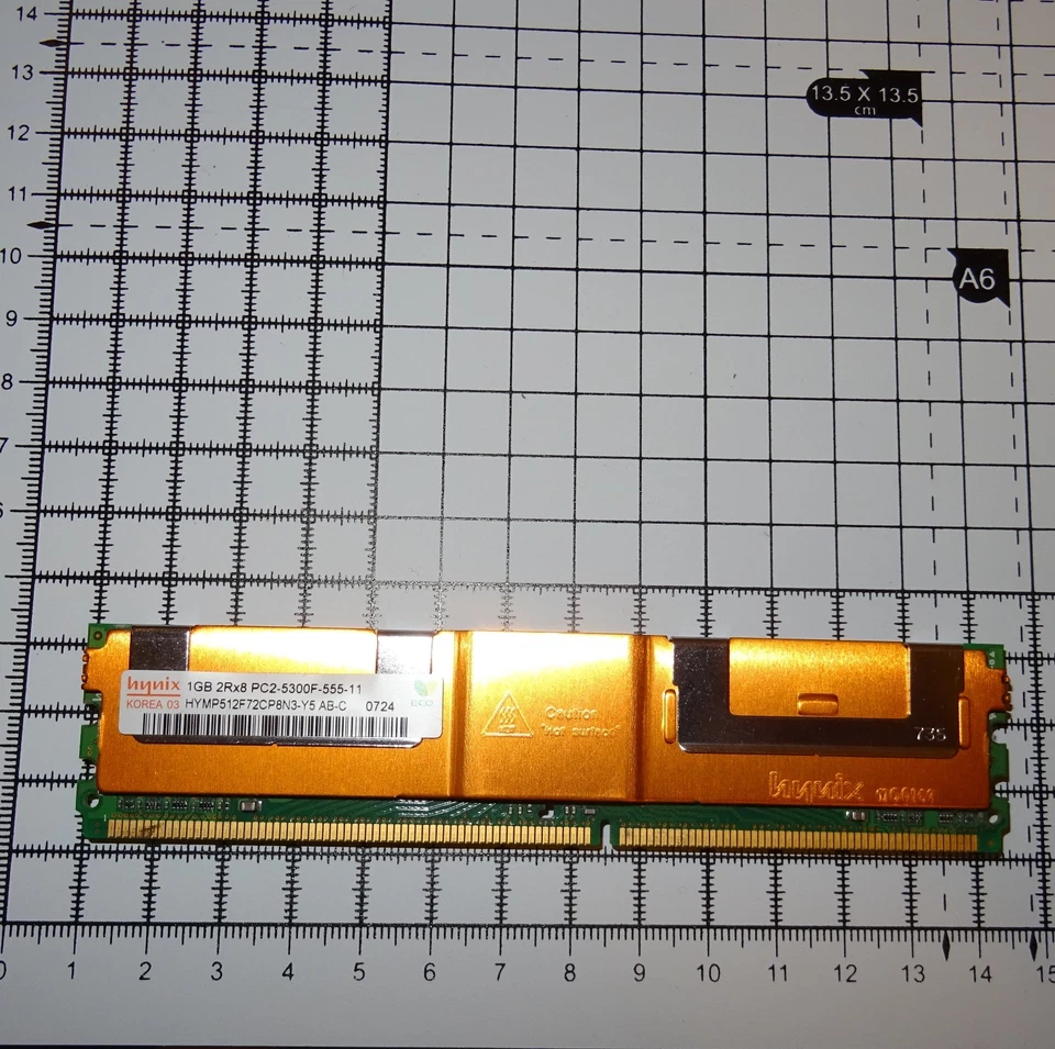 HYMP512F72CP8N3-Y5-AB-C Hynix 1GB PC2-5300 DDR2-667MHz ECC Fully Buffered CL5 24 - Image 1 of 2