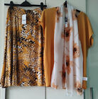 Bon Marche Skirt, Top And scarf set Size 16 BNWT