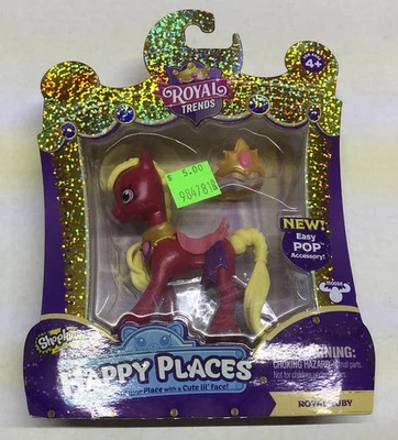 Boneca de brinquedo Shopkins Happy Places Royal Trends cavalo rubi - Imagem 1 de 4