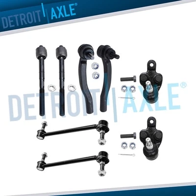 Lower Ball Joints Sway Bar Links Inner Outer Tierods for 2004-2010 Toyota Sienna - Image 1 of 4