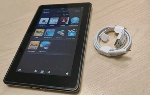Amazon Kindle Fire 8GB Black Android Tablet 7in Screen - Excellent Condition D1 - Picture 1 of 3
