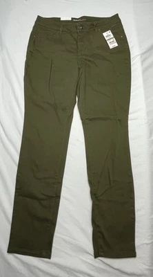 Pantalones de mezclilla ajustados Style & Co 12P nuevos con etiquetas verdes elásticos curvilíneos Foto 1 de 4