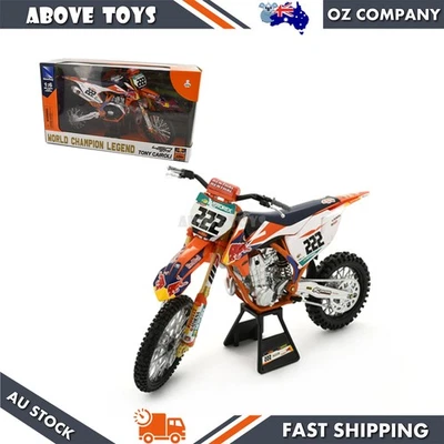 NewRay Licensed 1:6 Scale KTM 450 SX F Tony Cairoli Dirtbike Model Diecast Toy - Image 1 of 3