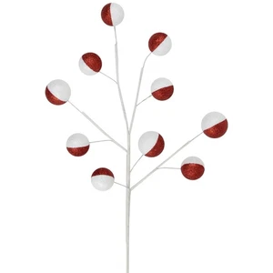 Northlight Set of 2 Red and White Glittered Candy Cane Christmas Picks, 22" - Picture 1 of 7