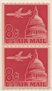C65 or C65a ( 8c Coil ) - STUNNING PAIR - BEAUTIFULLY CENTERED - MNH - MUST SEE! - Picture 1 of 1