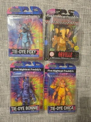 Funko Action Figure Five Nights at Freddy's Tie Dye- Bonnie Foxy Chica + Orville - Image 1 of 4