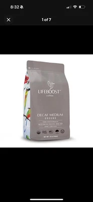 Lifeboost средняя обжарка швейцарская вода кофе без кофеина молотый - без ГМО низкая кислотность. - Изображение 1 из 3