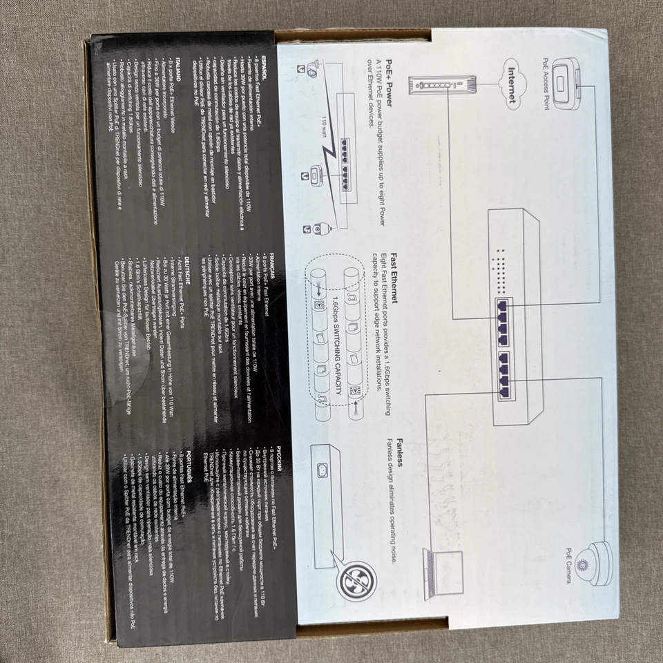 TRENDnet TPE-T80H PoE+ 8-Port Switch - Image 1 of 2