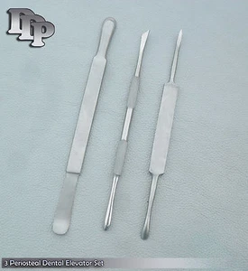 3 Periosteal Set Dental Elevator Surgical Instruments - Picture 1 of 3