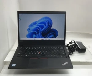 LENOVO THINKPAD E480 i5-8250U@1.6GHZ 8GB RAM 256GB NVME W11P 65W CHARGER *READ - Picture 1 of 15