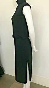 Italian Designer Prisma Winter Black Lined Lower-Calf Tailored Skirt IT 44 S-M - Picture 1 of 12